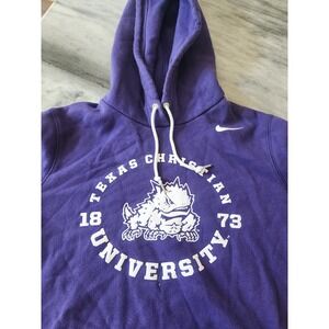 Nike Texas Christian University TCU Purple Hoodie Sweatshirt Large